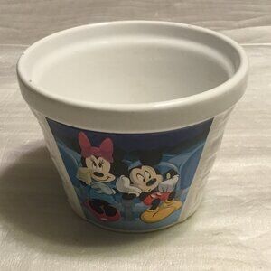 Very colorful Disney Mickey and Minnie Mouse bowl or planter